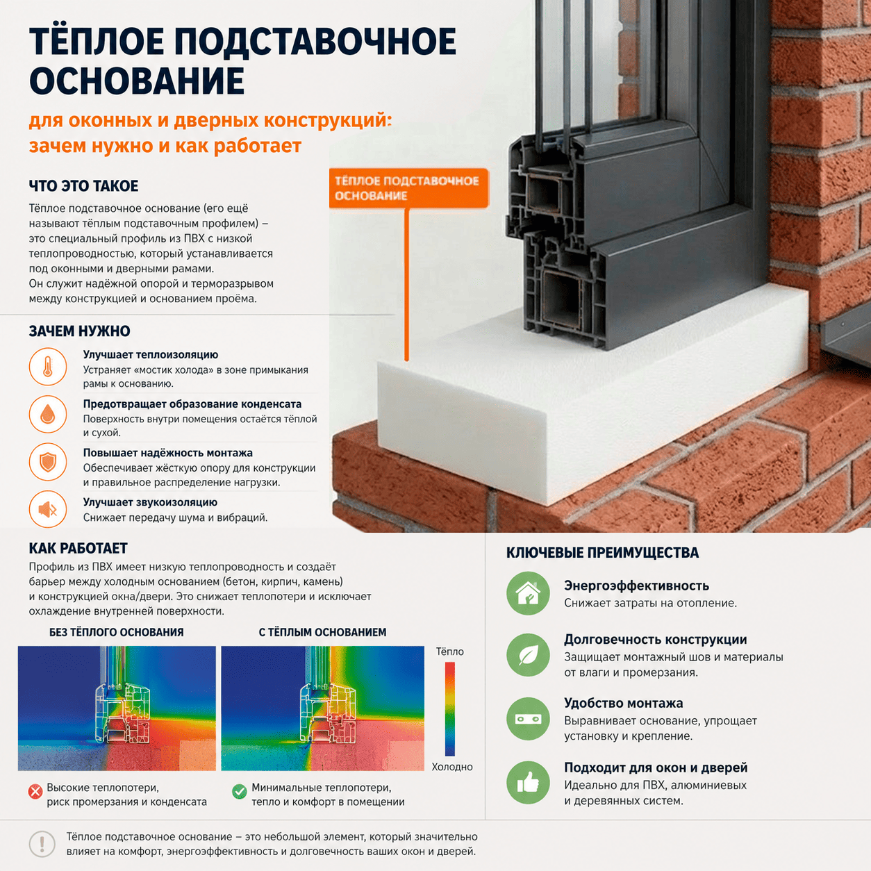 © sdm-chem. Тёплое подставочное основание (его ещё называют тёплым подставочным профилем) 3